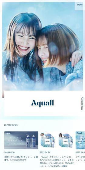 Aquall LP design (Skincare, Bodycare, Haircare / Purples / Refined style) Mobile version