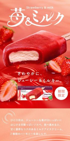 Strawberry & Milk LP design (Western confectionery / Red tones / Refined style) Mobile version