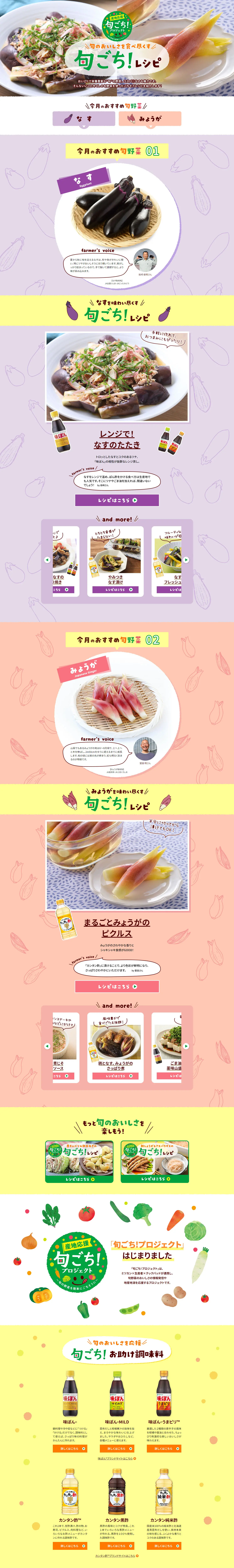 旬ごち！レシピのLPデザイン（惣菜・おかず・料理／カラフル系／にぎやか系）PC版