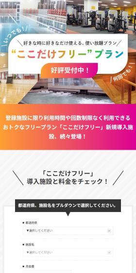 Unlimited "Kokodake Free" Plan: Use as much as you want, whenever you want. LP design (General Sports and Spectating / Multi-color type / Cute style) Mobile version