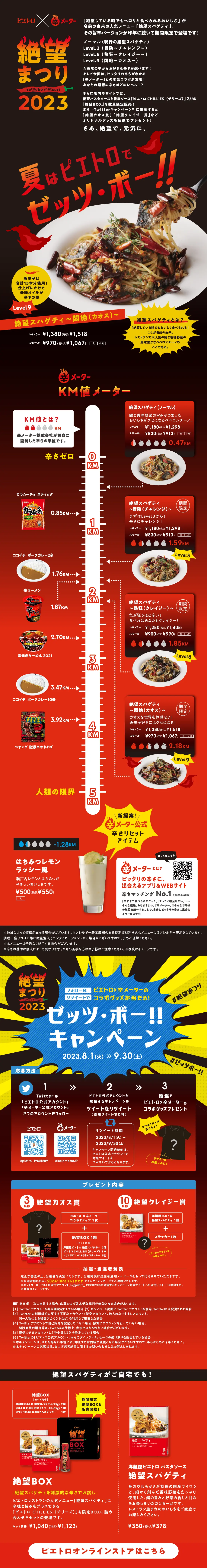 絶望まつり 2023のLPデザイン（惣菜・おかず・料理／レッド系／にぎやか系）PC版