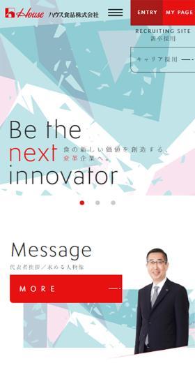 House Foods Group Headquarters Co., Ltd. LP design (Graduate recruitment / Shades of grey / Simple) Mobile version
