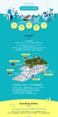 小型モビリティの世界のLPデザイン（バイク車体・バイク用品／ブルー系／シンプル系）PC版