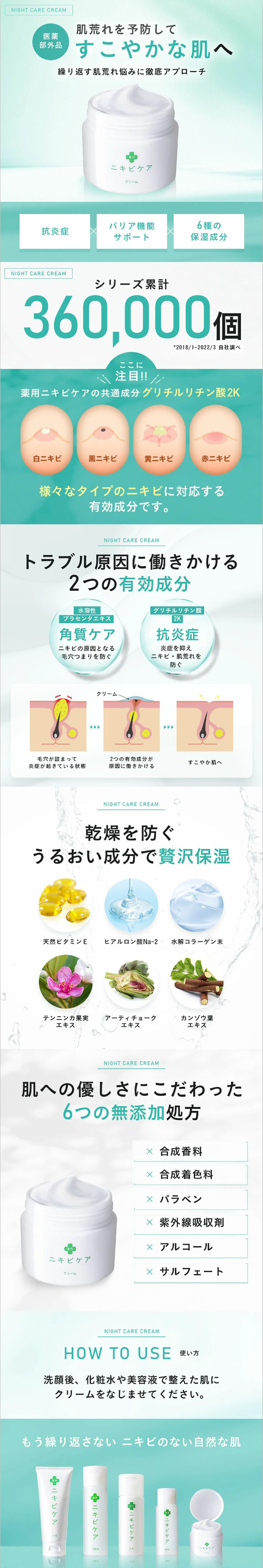 Medicated Acne Care Acne Cream LP design (Skincare, Bodycare, Haircare / Green tones / Health and Wellness) Mobile version