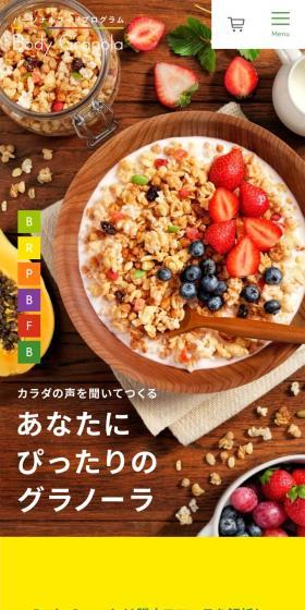 BodyGranola LP design (Diagnosis, Matching, and Summary / Multi-color type / Simple) Mobile version