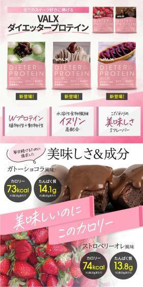 VALX ダイエッタープロテインのLPデザイン（プロテイン・サプリメント／ピンク系／スタイリッシュ系）スマホ版