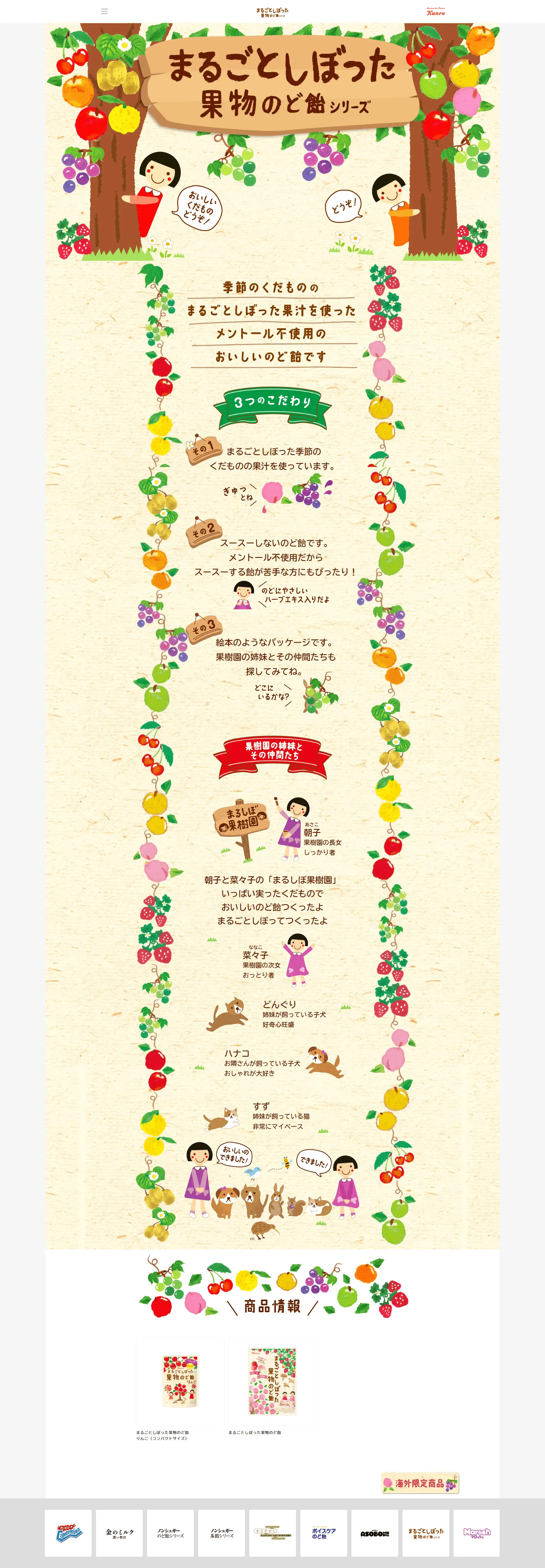 Whole Squeezed Fruit Throat Lozenge Series LP design (Snack foods, gum, and candy / Multi-color type / Cute style) PC version