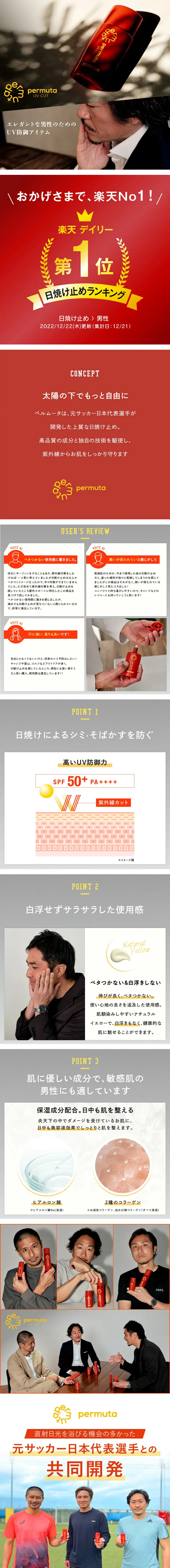 Permuta UV Cut LP design (Skincare, Bodycare, Haircare / Red tones / Cool style) PC version