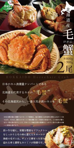 Horsehair Crab LP design (Seafood / Black-colored / Japanese style) Mobile version