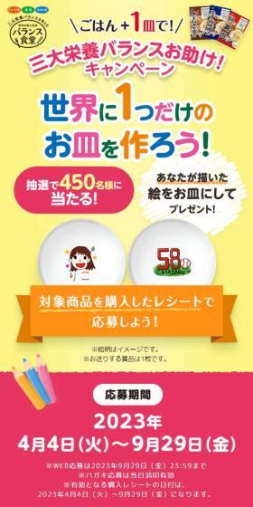 ごはん＋1皿で！三大栄養バランスお助け！キャンペーン 世界に1つだけのお皿を作ろう！