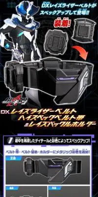 仮面ライダーギーツ　DXレイズライザーベルト ハイスペックベルト帯&レイズバックルホルダーのLPデザイン（玩具・ホビー・フィギュア／ブラック系／かっこいい系）スマホ版