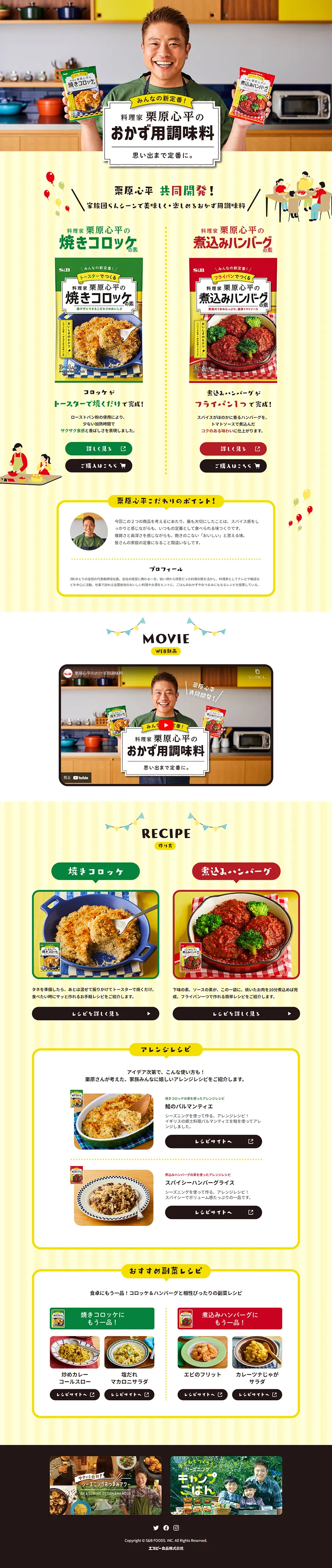 Kurihara Shimpei's Condiment for Dishes LP design (Prepared foods, dishes, and cuisine / yellow / Lively type) PC version