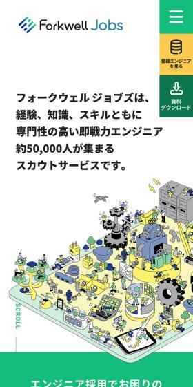 株式会社groovesのLPデザイン（レンタル・代行・アウトソース／グリーン系／信頼・安心系）スマホ版