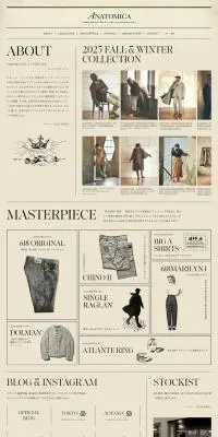 ANATOMICAのLPデザイン（レディースファッション／ベージュ系／かっこいい系）PC版