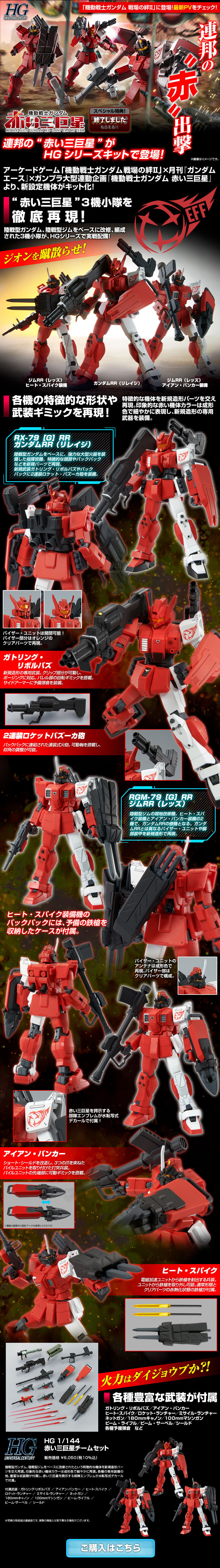HG 1/144 赤い三巨星チームセットのLPデザイン（玩具・ホビー・フィギュア／ブラック（黒色）系／かっこいい系）
