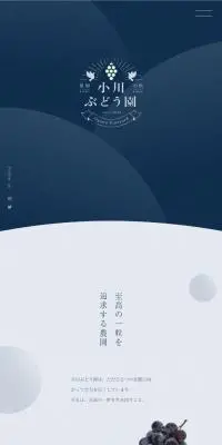 小川ぶどう園のLPデザイン（企業・会社・お店／ブルー系／信頼・安心系）スマホ版