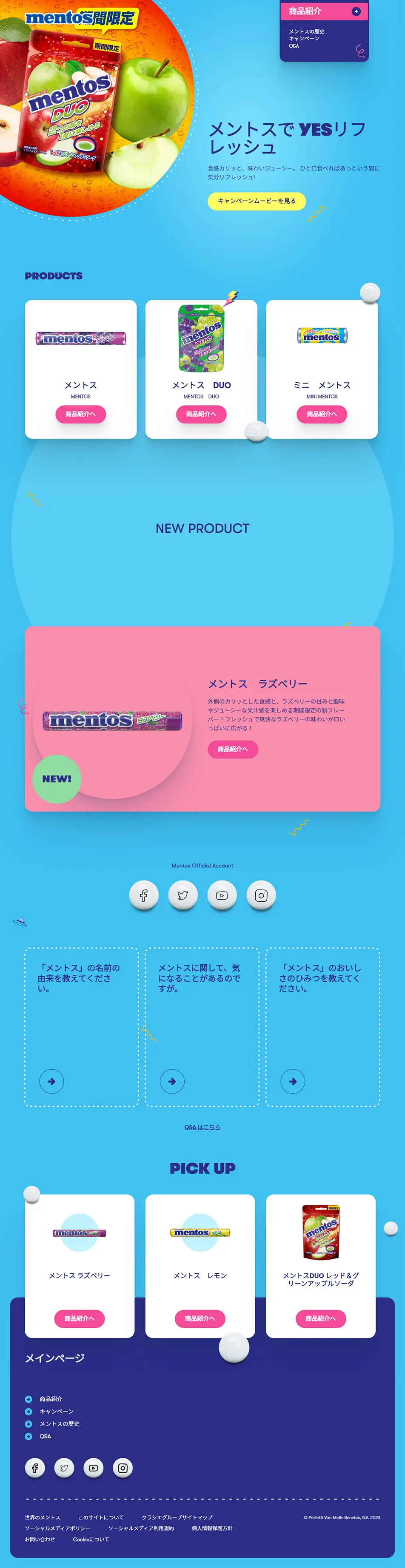 Mentos LP design (Snack foods, gum, and candy / Pink shades / Lively type) PC version