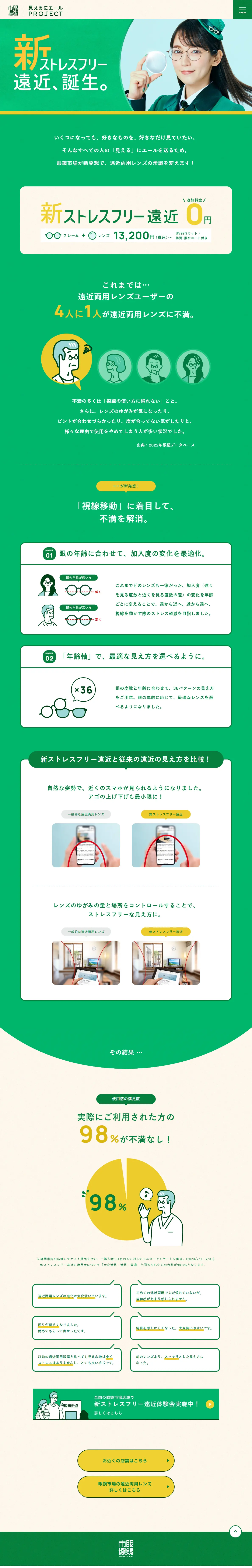 New Stress-Free Progressive Vision LP design (Eyeglasses and Sunglasses / Green tones / Cute style) PC version