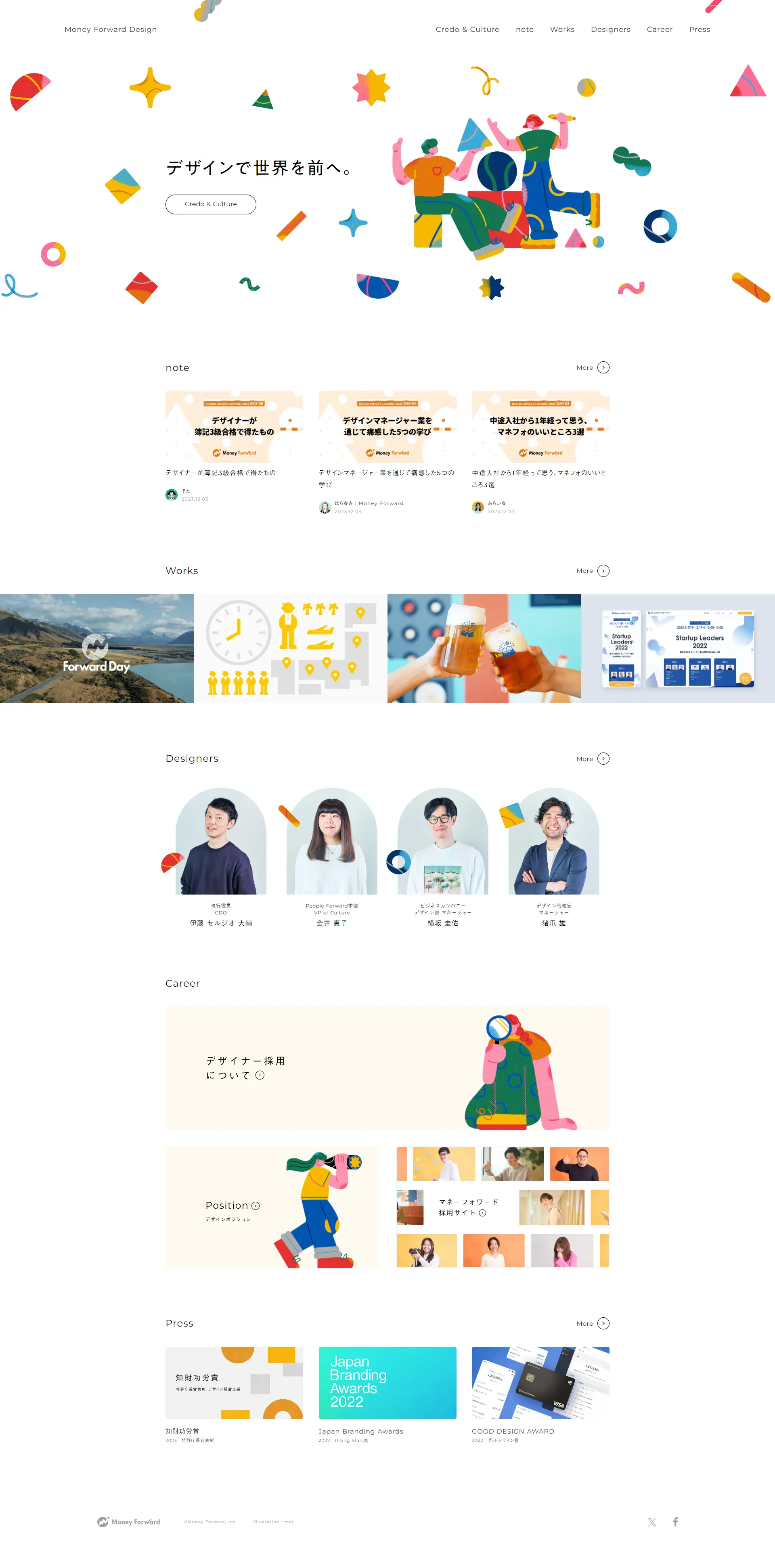 MoneyForwardDesign LP design (Businesses, companies, stores / Multi-color type / Cute style) PC version