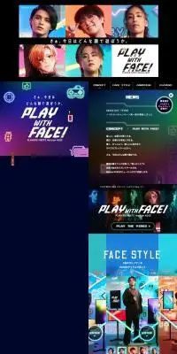 PLAY WITH FACE！– Players meets Maison KOSÉ –のLPデザイン（イベント・キャンペーン・ギフト／カラフル系／かっこいい系）PC版