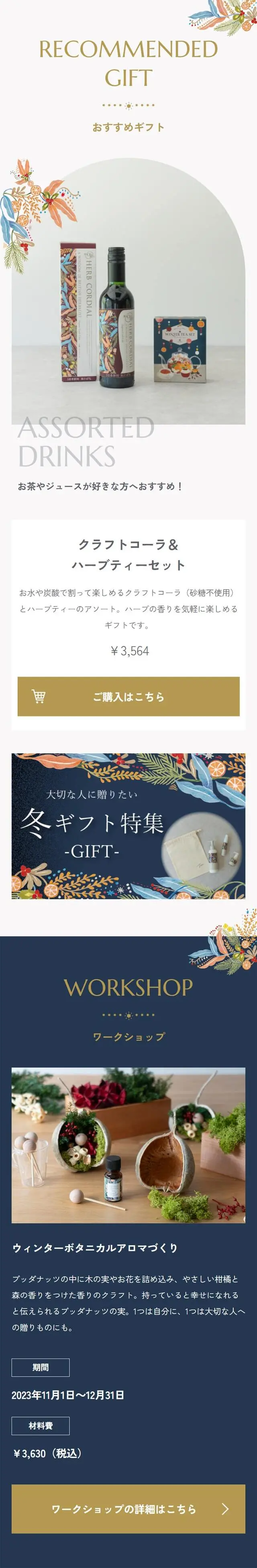 Seasonal Winter Citrus Series LP design (Skincare, Bodycare, Haircare / Shades of blue / Refined style) Mobile version