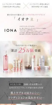 イオナRのLPデザイン（スキンケア・ボディケア・ヘアケア／ピンク系／シンプル系）PC版