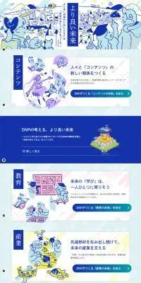 より良い未来のLPデザイン（企業・会社・お店／ブルー系／爽やか系）PC版