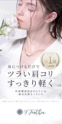 Vフェザー磁気ネックレスのLPデザイン（ジュエリー・アクセサリー／グレー系／キレイ系）スマホ版