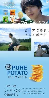 ピュアポテトのLPデザイン（スナック・ガム・あめ・グミ／ブルー系／シンプル系）PC版