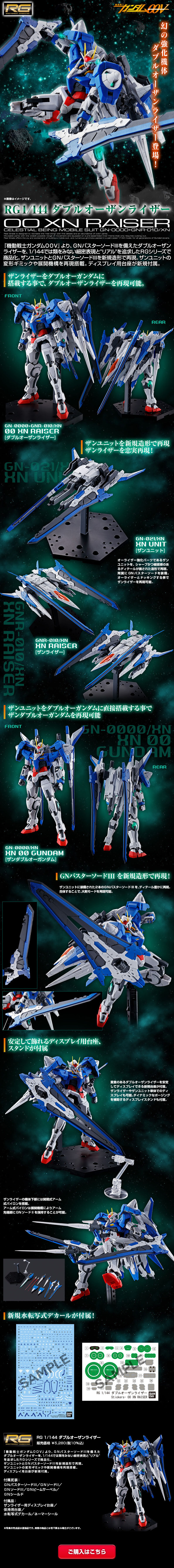 RG 1/144 ダブルオーザンライザーのLPデザイン（玩具・ホビー・フィギュア／ブラック（黒色）系／かっこいい系）