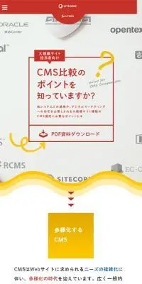 CMS比較のポイントを知っていますか?のLPデザイン（広告運用／イエロー系／シンプル系）スマホ版