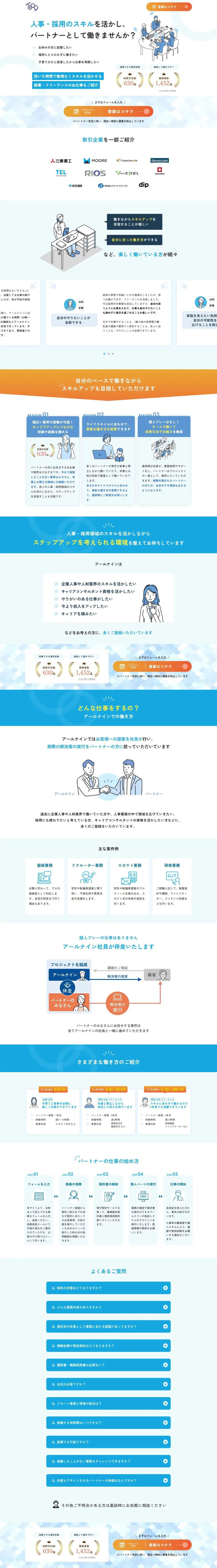 R-9 Co., Ltd. LP design (Businesses, companies, stores / Shades of blue / Manga) PC version
