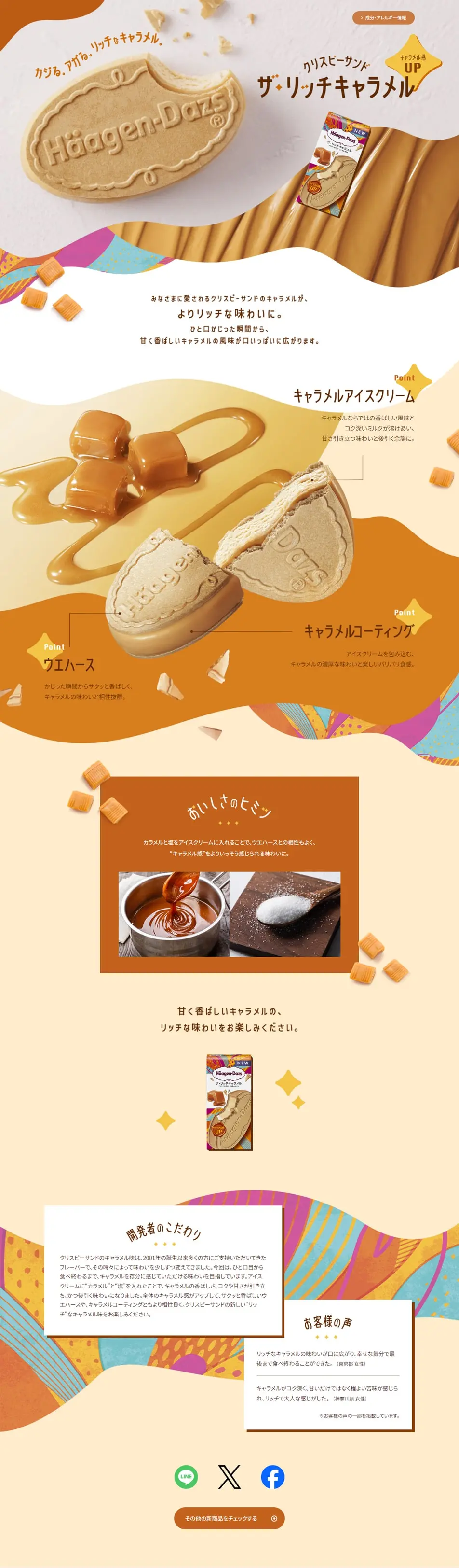The Rich Caramel LP design (Western confectionery / Orange tones / Lively type) PC version