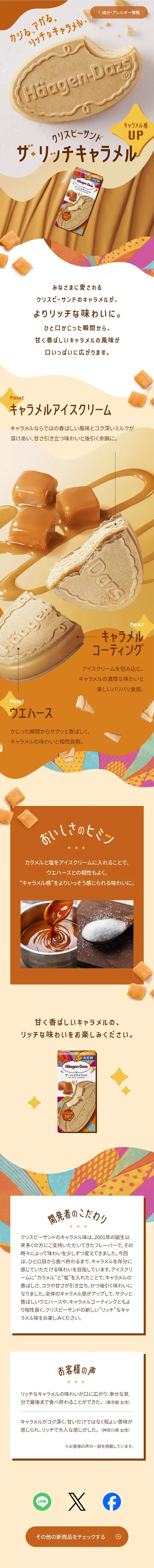 The Rich Caramel LP design (Western confectionery / Orange tones / Lively type) Mobile version