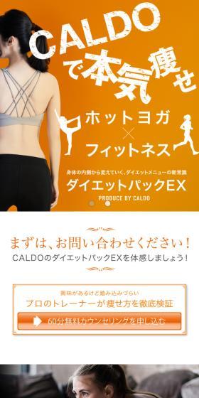 Diet Pack EX LP design (General Sports and Spectating / Orange tones / Stylish type) Mobile version