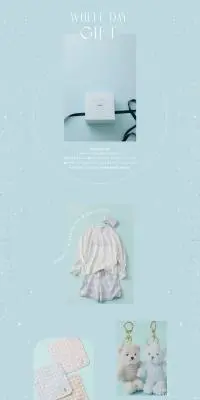 2024 WHITE DAY GIFTのLPデザイン（レディースファッション／ブルー系／かわいい系）PC版