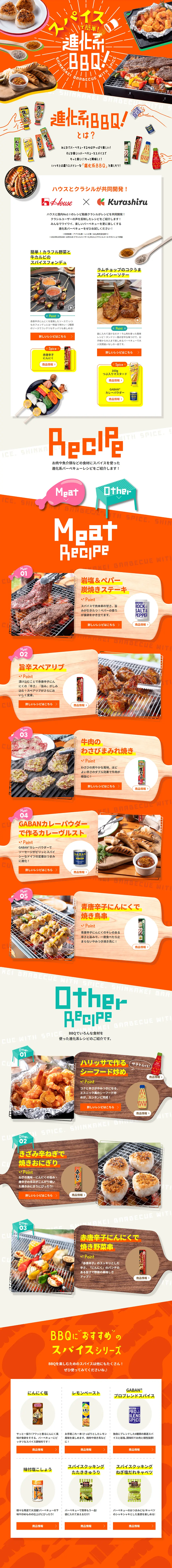 Easy with spices! Evolved BBQ! LP design (Prepared foods, dishes, and cuisine / Beige tones / Lively type) PC version
