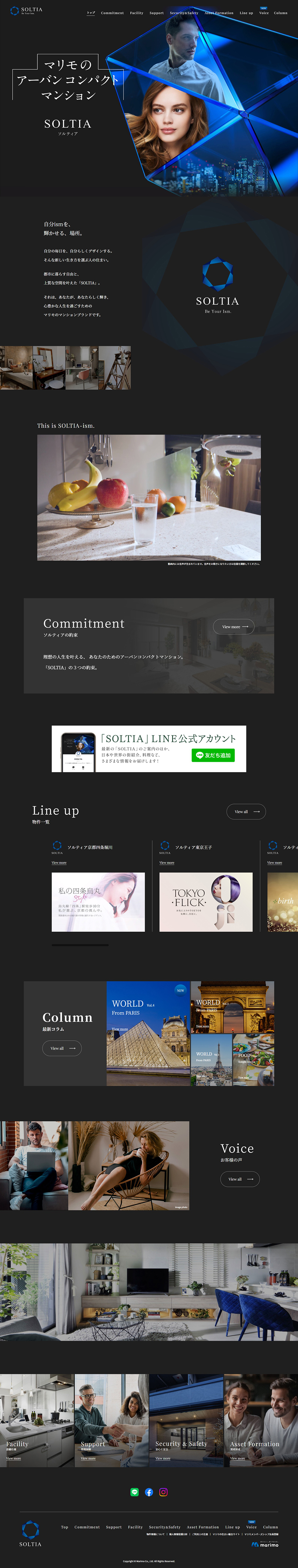 SOLTIA LP design (Real Estate & Investment / Black-colored / Cool style) PC version