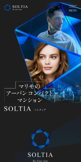 SOLTIA LP design (Real Estate & Investment / Black-colored / Cool style) Mobile version