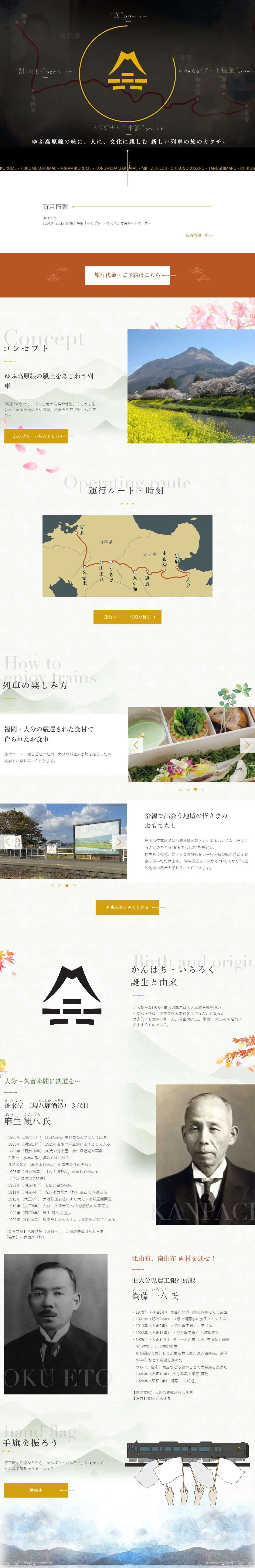 特急「かんぱち・いちろく」のLPデザイン（国内旅行・海外旅行／ホワイト系／和風系）PC版