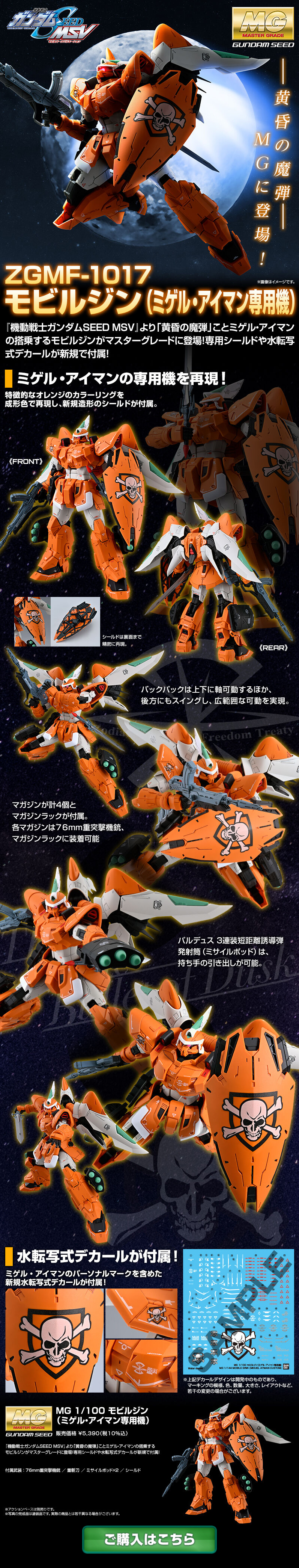 MG 1/100 Mobius ZIN (Miguel Ayman Custom) LP design (Toys, Hobbies & Figures / Black-colored / Cool style)