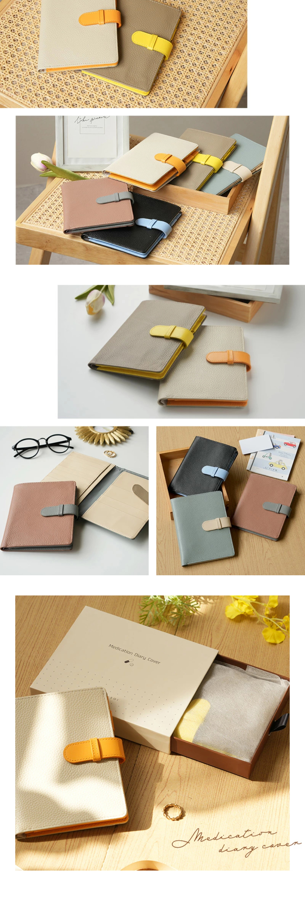 Medicine Logbook Case LP design (Stationery and office supplies / White-based / Stylish type)