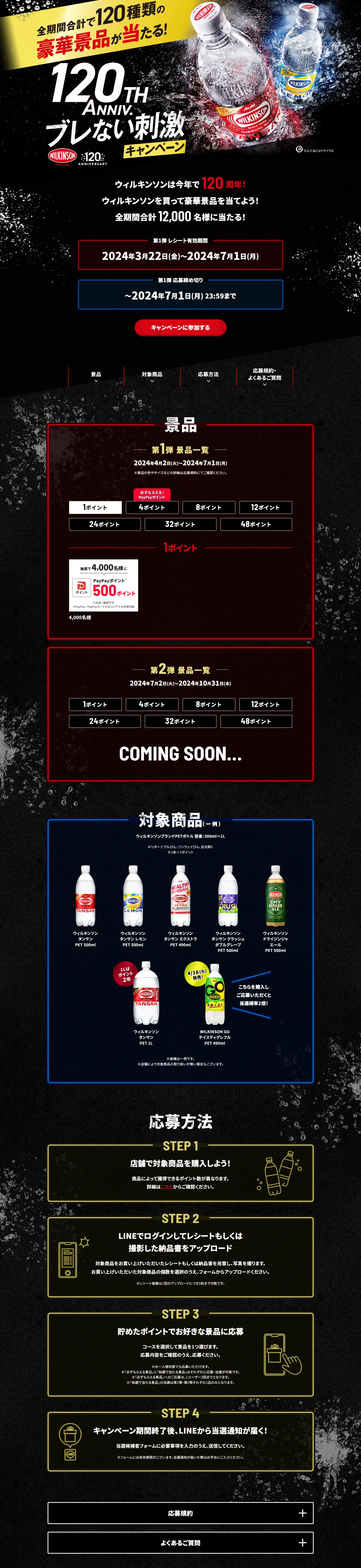 120thAnniv. Unwavering Stimulation Campaign LP design (Events, Campaigns, Experiences / Black-colored / Stylish type) PC version