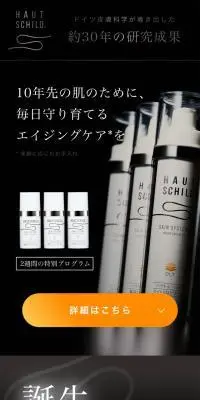 HAUTSCHILD 初回限定セットのLPデザイン（スキンケア・ボディケア・ヘアケア／ブラック系／シンプル系）スマホ版