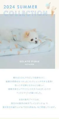 CAT&DOG 2024 サマーコレクションのLPデザイン（ペットフード ・ ペット用品／ブルー系／かわいい系）スマホ版