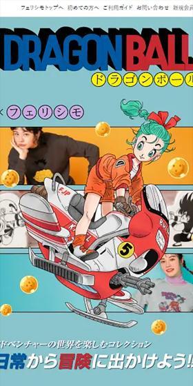 Felissimo x Dragon Ball LP design (Women's fashion / Shades of blue / Manga) Mobile version