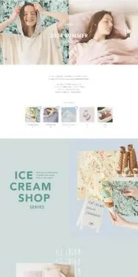 2024 SUMMER COLLECTION ジェラートピケスリープのLPデザイン（下着・ナイトウェア／グリーン系／かわいい系）PC版