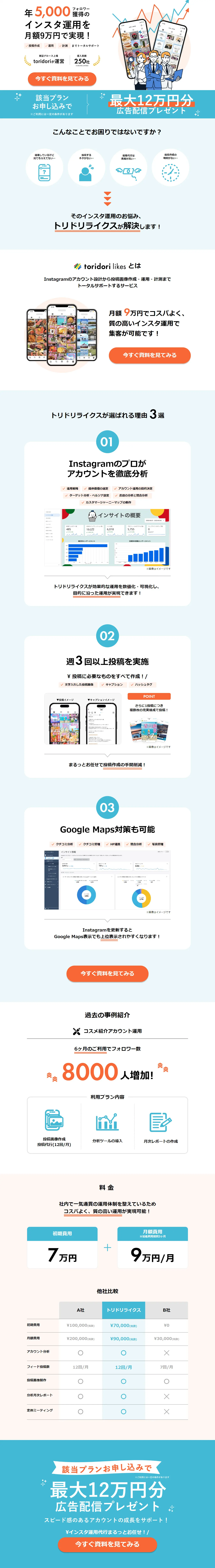 Instagram Management Service LP design (Rental, Contracting, and Outsourcing / Shades of blue / Trust and Safety) PC version