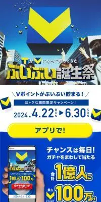 ぶいぶい誕生祭のLPデザイン（イベント・キャンペーン・体験／ブルー系／にぎやか系）スマホ版
