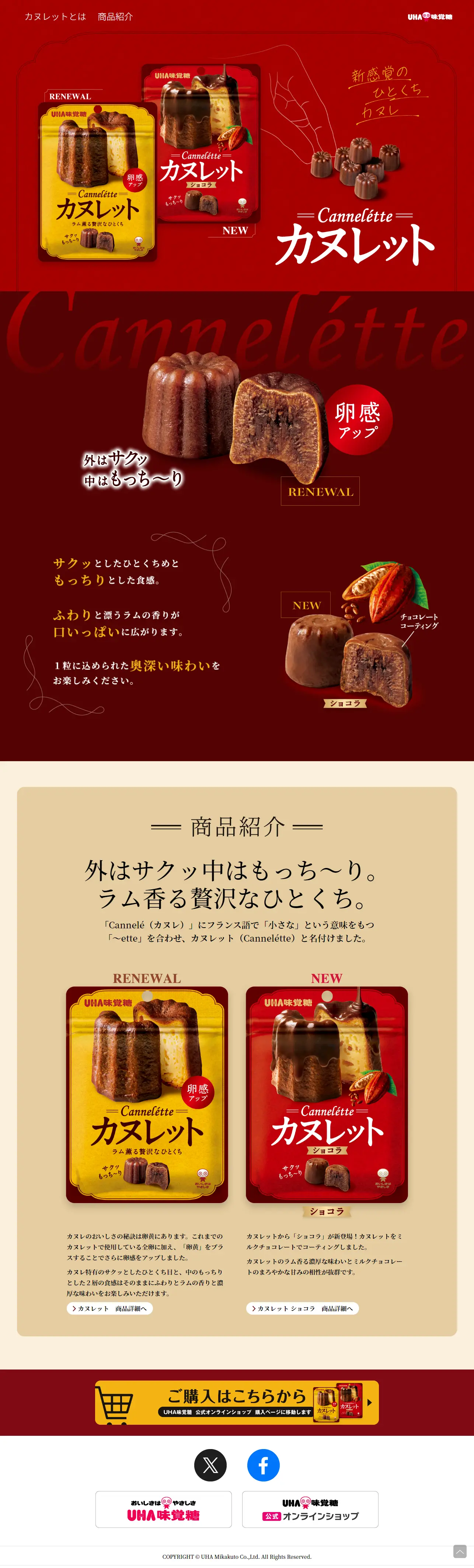 CannelétteのLPデザイン（洋菓子／レッド系／キレイ系）PC版